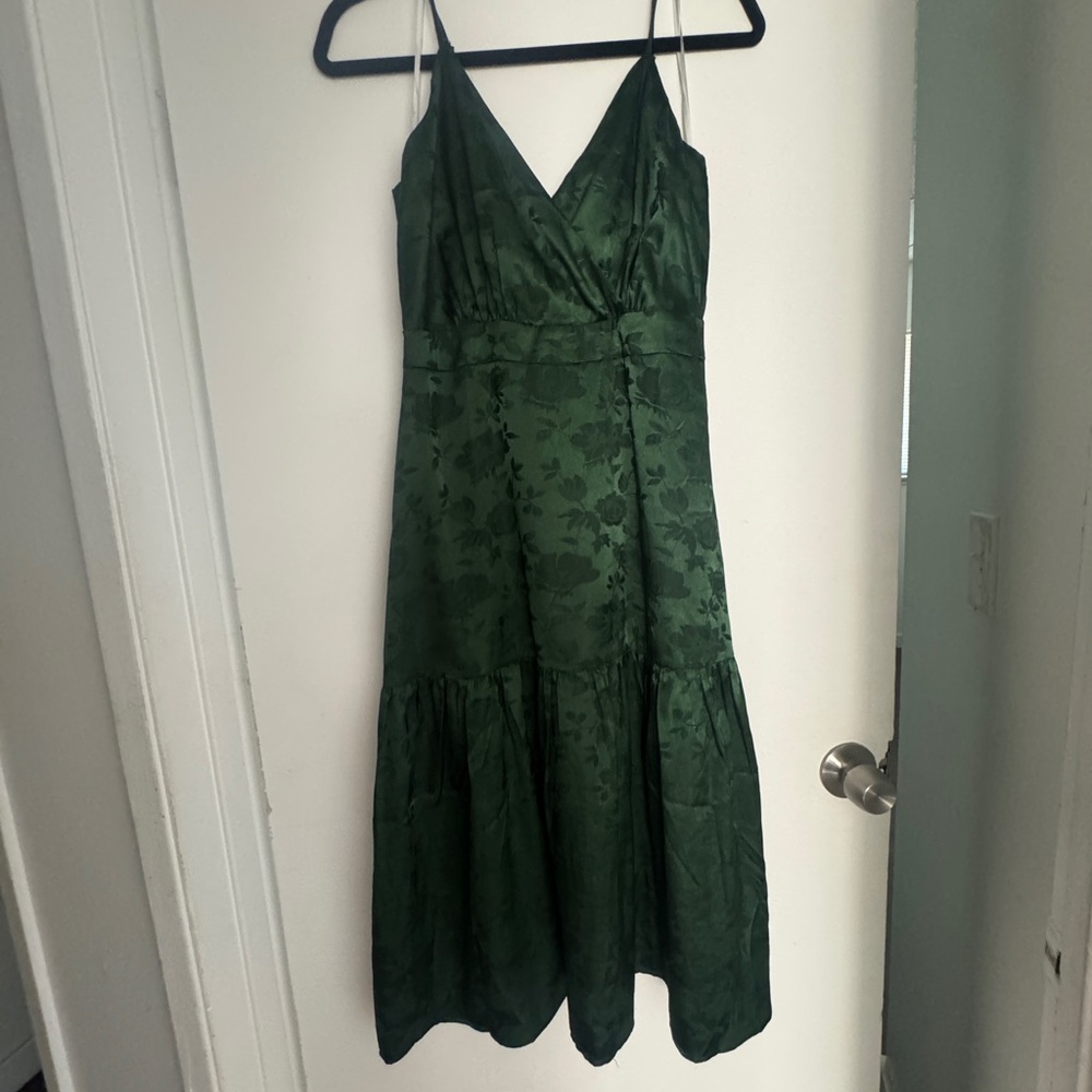 Lulu's Deep Green Midi Dress